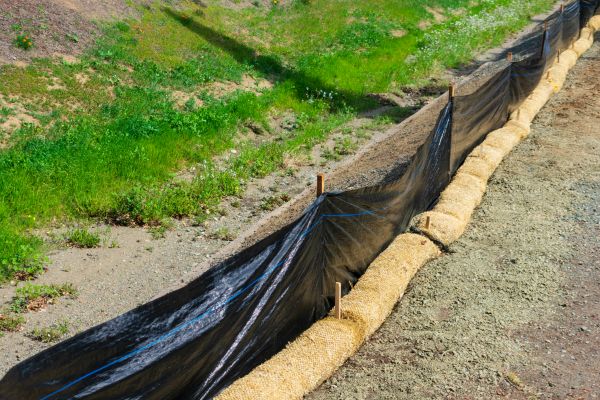Straw Wattle Installation in Seminole
