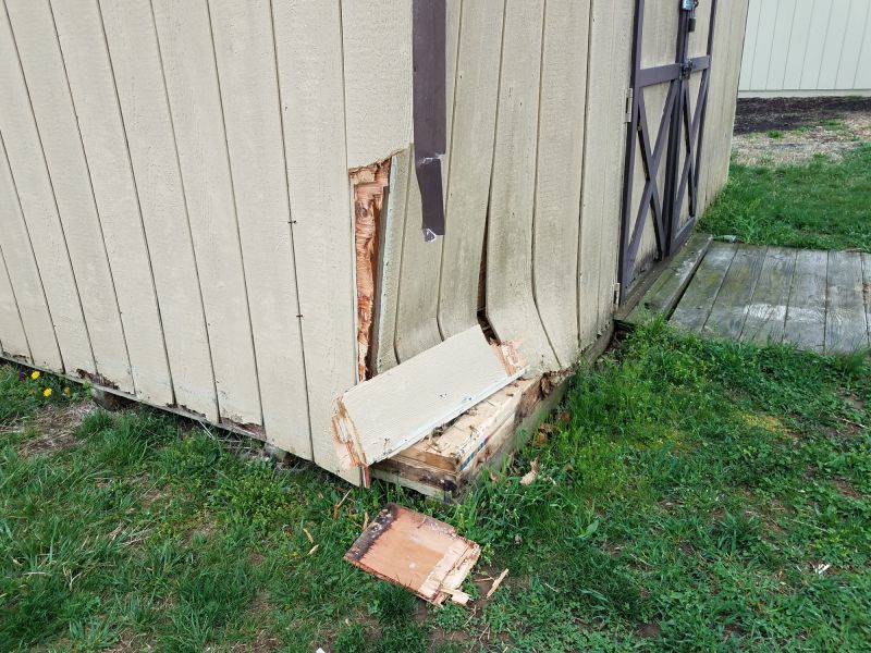 Damaged Yard Repair detail